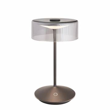 Zafferano Crystal Pro Cordless LED Table Lamp - Grey