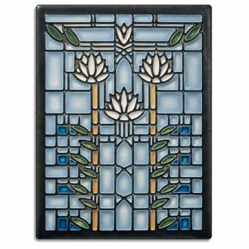 Motawi Tileworks 6x8 WATERLILIES (Light Blue)