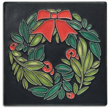 Motawi Tileworks 6x6 WREATH (Black)