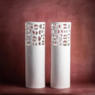 Klatt Objects COX Bone China Large White 16 inch Vase