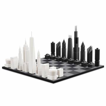 Skyline Chess Set - TWO CITY COMBINATION