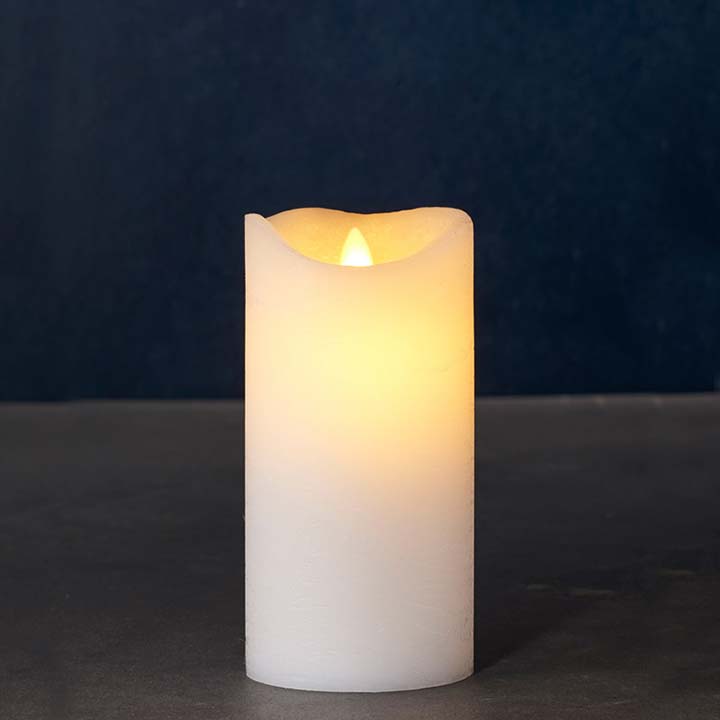 Sirius SARA 3 x 6 inch Wax Pillar Candles LED Moving Flame: Design Quest