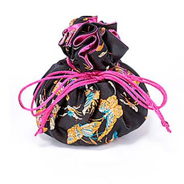 Cathayana Jewelry Pouch - Black/Butterfly