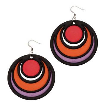 Batucada DANCING CIRCLES Earrings - Poppy