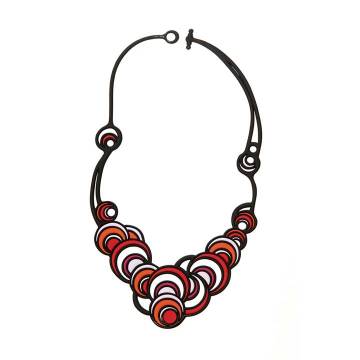 Batucada DANCING CIRCLES Necklace - Poppy