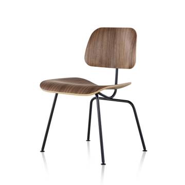 Eames® DCM Molded Plywood Dining Chair with Metal Base