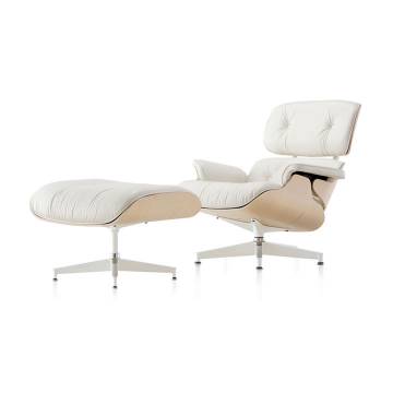 Eames® Lounge Chair and Ottoman - White Ash