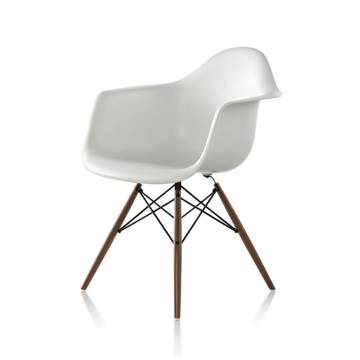 Eames® DAW Molded Plastic Armchair with Wood Dowel Base
