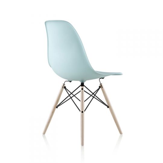 Eames Dsw Molded Plastic Side Chair With Wood Dowel Base Design