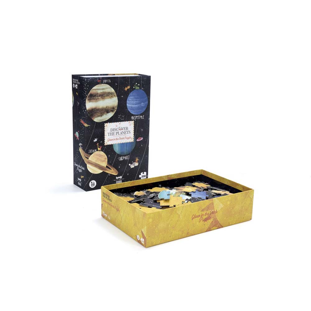 Londji Puzzles - DISCOVER THE PLANETS, Glow in Dark 200 pcs
