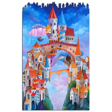 Artifact Puzzles - Tomasz Pietrzyk THE TOWN Wooden Jigsaw Puzzle