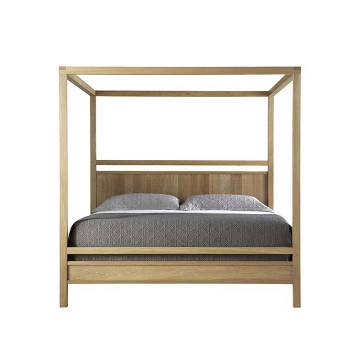 West Bros FULTON Bedroom - Poster Canopy Bed with Upholstered Panel Headboard*
