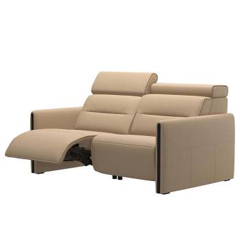Stressless Emily V2 Two-Seat Wood Trim Sofa - Power Option