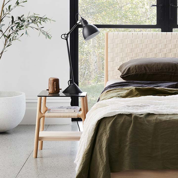 gangpad gewicht Verplicht Gazzda FAWN Bed with Cotton Webbed Headboard and Deep Frame: Design Quest
