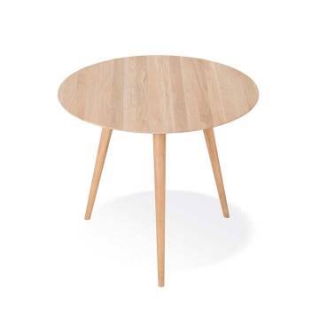 Gazzda STAFA Round Dining Table - 90cm - White Hardwax Oil