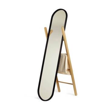 Umbra Hub Floor Mirror - Black/Natural Ash