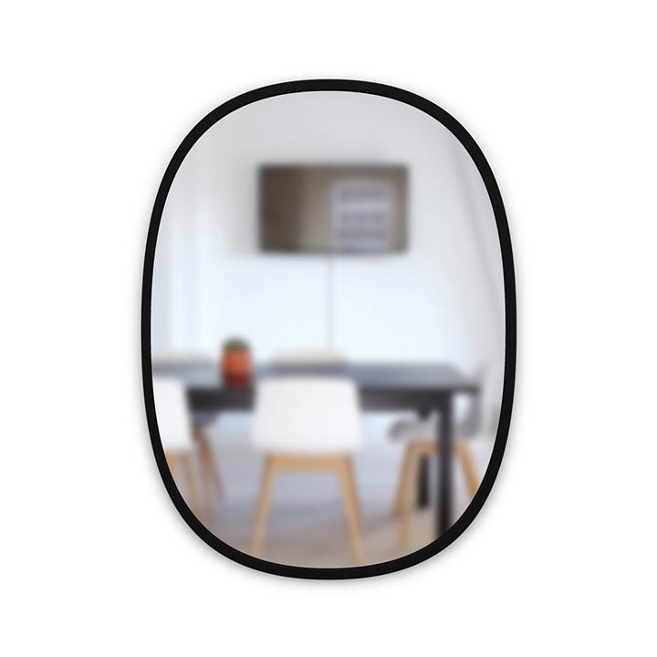Umbra Small Hub Oval Mirror - Black: Design Quest