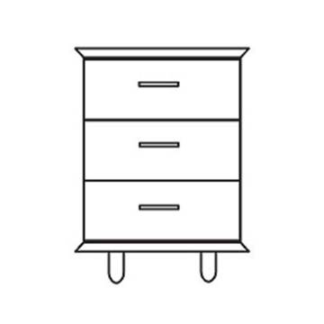 Mobican Contempora 3-Drawer Nightstand