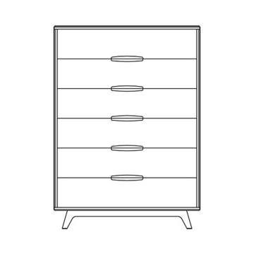 Mobican Dalia 6-Drawer High Chest