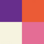 Image for option *UME - Persimmon / Prune / Rose / Off White