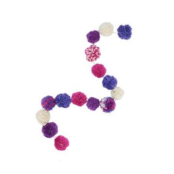 HARRISVILLE DESIGNS POM POM GARLAND KIT - PURPLES