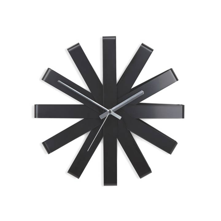 Umbra Ribbon Wall Clock Black Design Quest