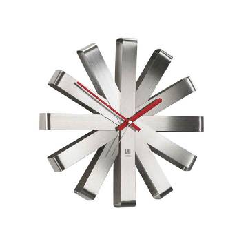 Umbra Ribbon Wall Clock - Steel